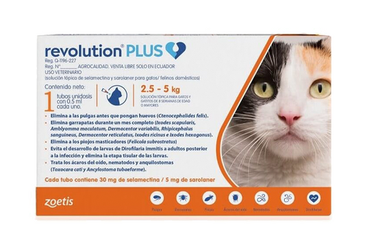 Revolution plus gato 2.5-5 kg x 1 unid