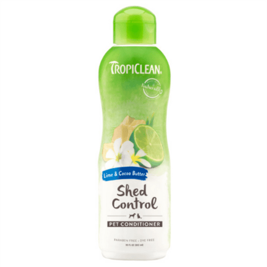 Acondicionador de pelo perro/gato lima y cocoa butter Tropiclean 592 ml.