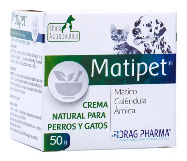 Matipet Crema Natural De Matico, Caléndula Y Árnica. x 50 gr.