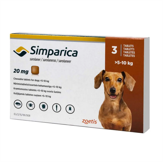 Simparica 5 – 10 kilos x 3 comp.