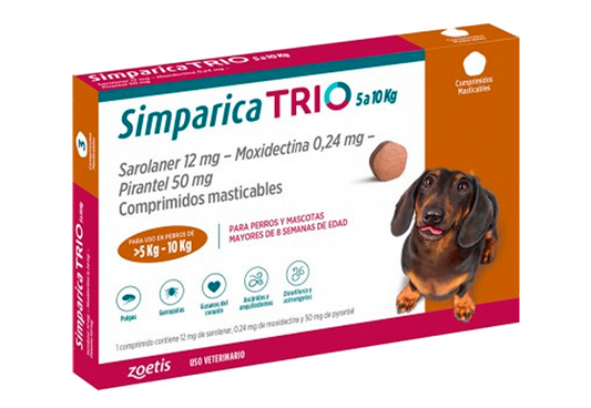 Simparica trio 5-10 kg x 3 comp.